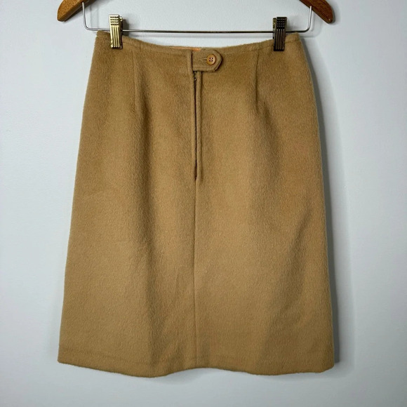 Vintage 1970s Pendleton Camel Brown Virgin Wool Longline Coat and Skirt Set - Picture 16 of 16